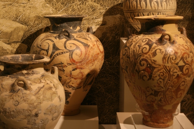 Kazarma - Tholos tomb excavations displayed in the Nafplio museum